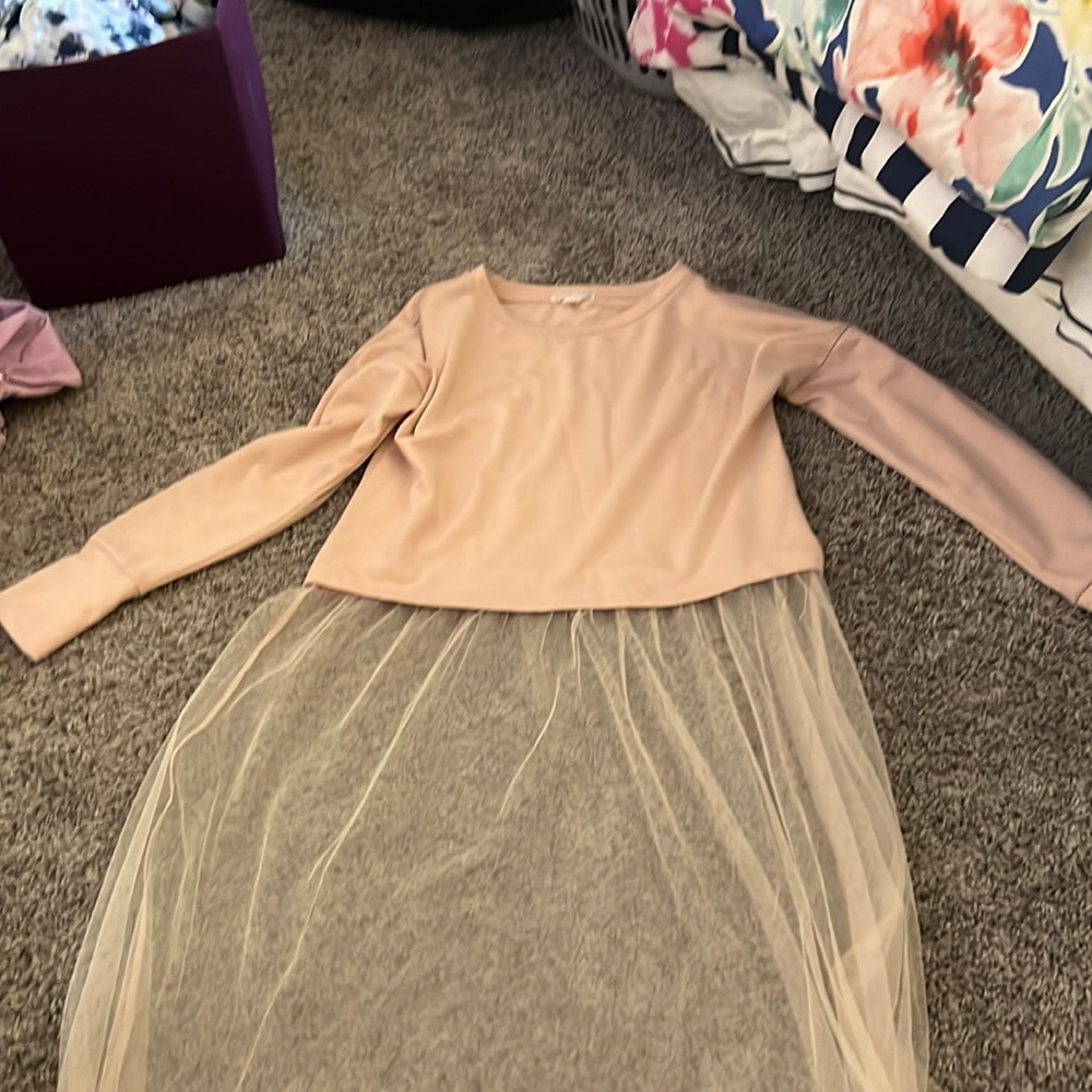 Sheer sweater dress